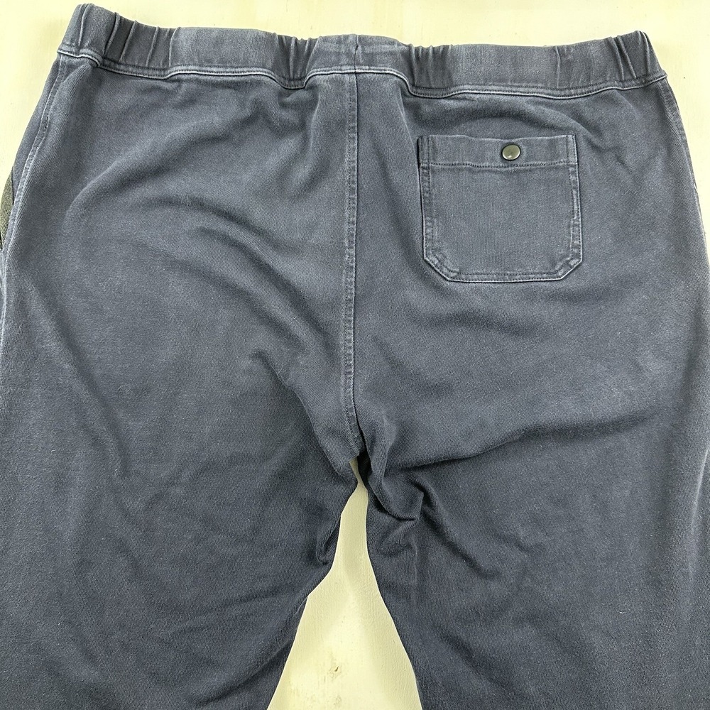 J.Crew Garment Dyed Joggers Men XL Sweatpants Navy‎ Blue Thick Cotton Terry Slim